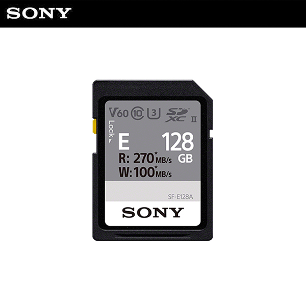 소니 SF-E128A (SDXC UHS-Ⅱ 128GB 읽기 270mb/s 쓰기 100mb/s 4K SD 메모리카드)