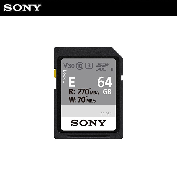 소니 SF-E64/T2 (SDXC UHS-Ⅱ 64GB 읽기 270mb/s 쓰기 70mb/s 4K SD 메모리카드)